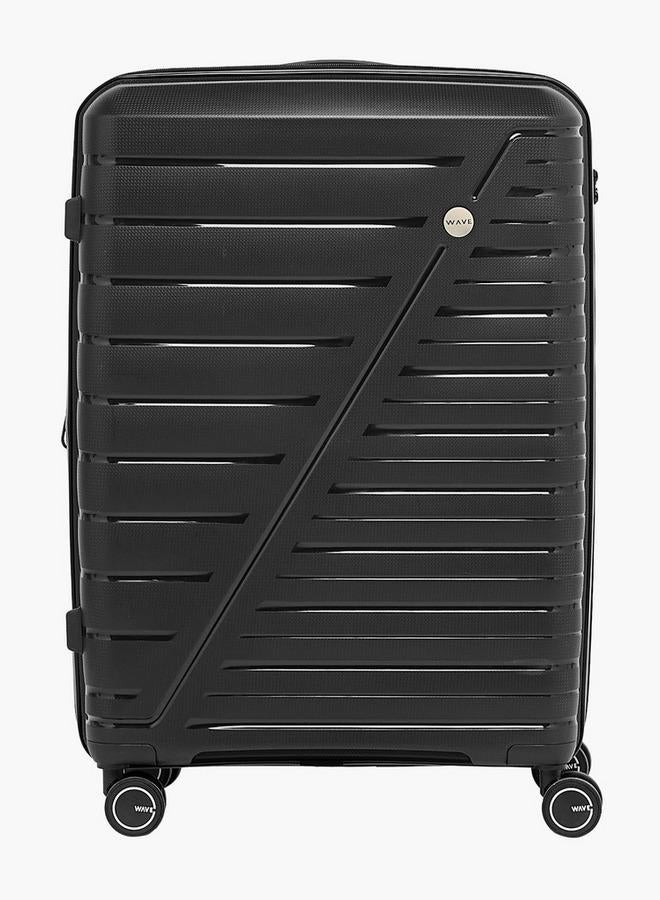 Wave Textured Hardcase Trolley Bag With Retractable Handle - Image 3